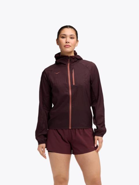 HOKA Women's Skyflow Jacket in Black Cherry