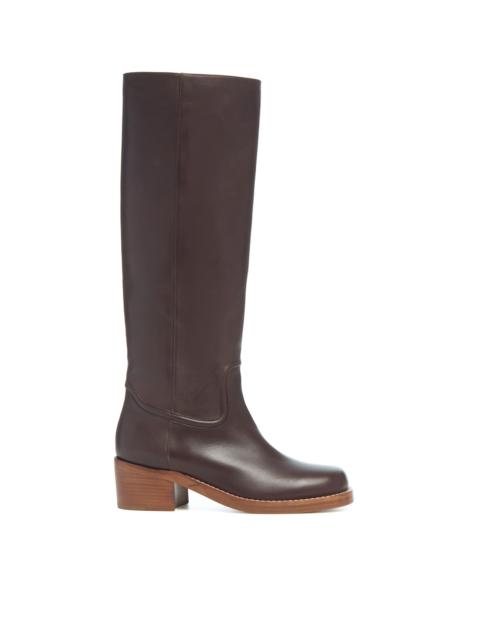 GABRIELA HEARST Marion Tall Boot in Dark Brown Leather