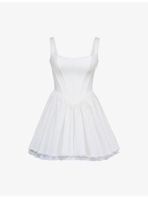 House of CB Letitia Corseted Stretch-Cotton Mini Dress