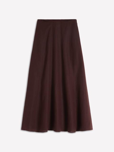 BODEN Miriam Linen Maxi Skirt-Bitter Chocolate