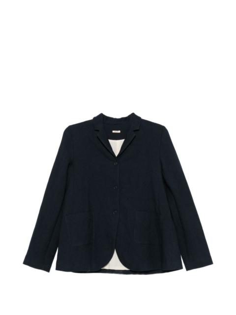 apuntob button-up notched-lapel blazer