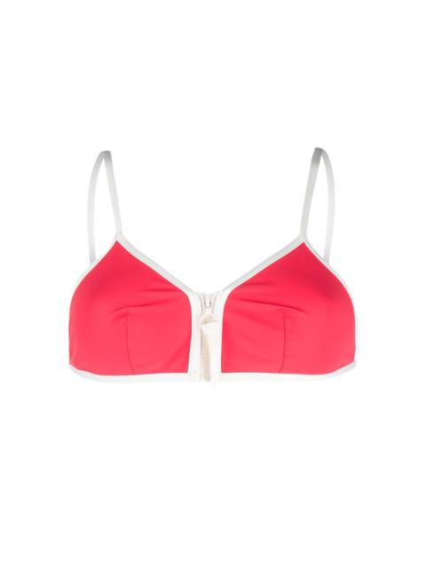 Sifflet front-zip bikini top