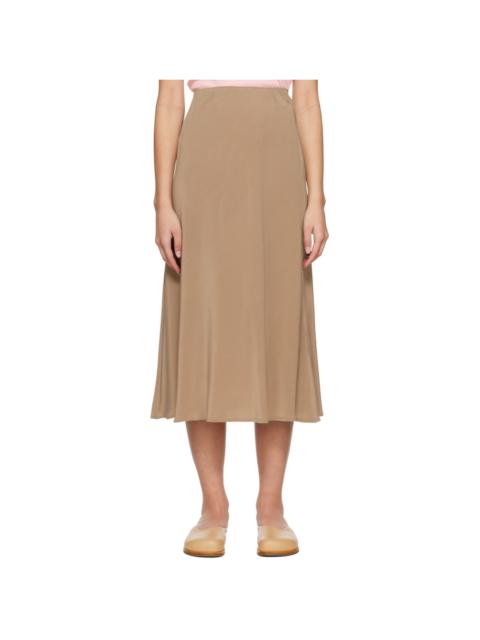 Tan Flaiys Midi Skirt