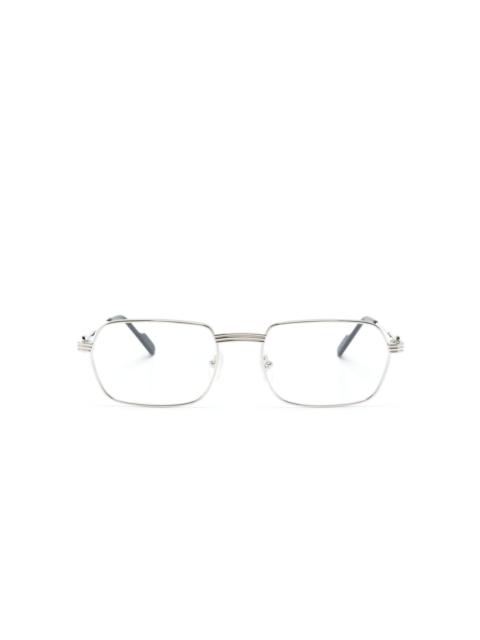 Cartier polished rectangle-frame glasses