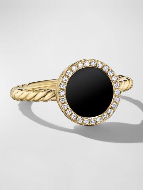 DAVID YURMAN DY Elements Ring with Black Onyx and Diamonds in 18K Gold, 11mm