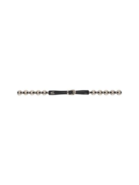 TOGA PULLA Black Ring Metal Narrow Belt