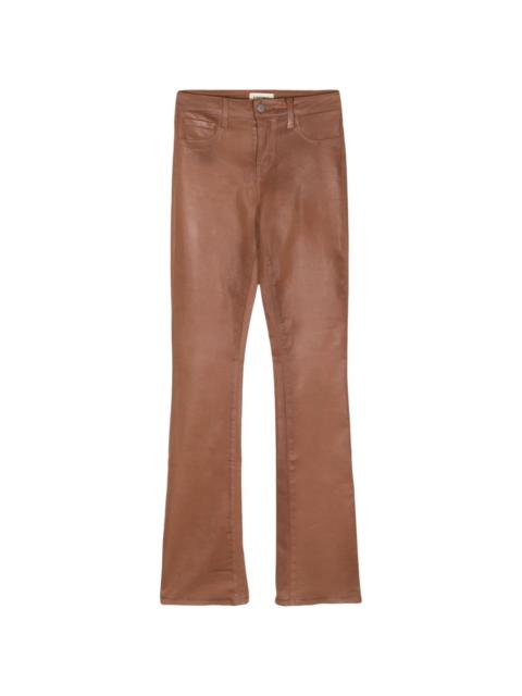 L'AGENCE Selma coated bootcut trousers