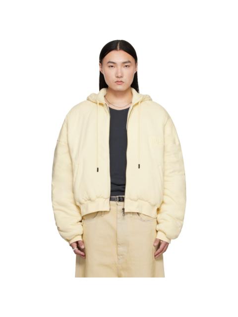 LU'U DAN Off-White Wadded Hoodie