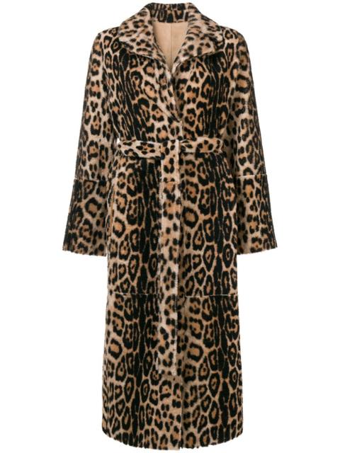Yves Salomon leopard print fur coat