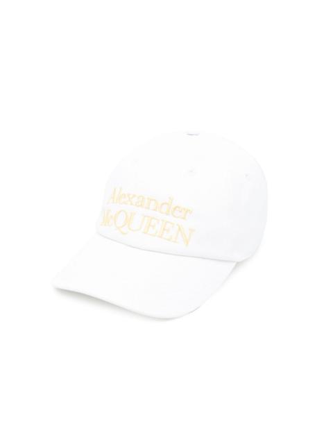 Alexander McQueen embroidered-logo cotton cap