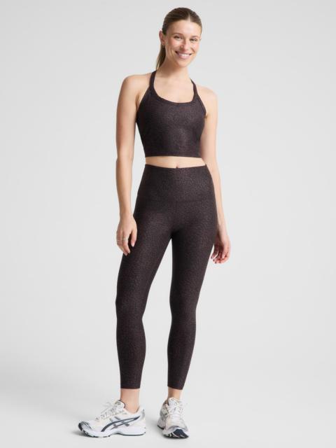 BEYOND YOGA Cocoa Plum Leopard SoftMark High Waisted Midi Legging