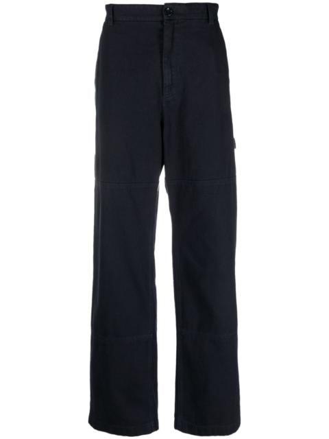 Dolce & Gabbana logo-plaque cotton straight trousers