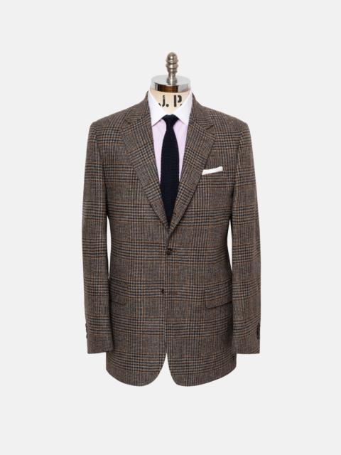 J. PRESS MADE-IN-CANADA BROWN, NAVY & OLIVE PLAID SPORT COAT