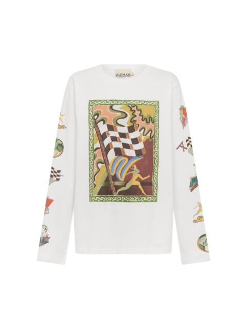 ALÉMAIS Lucky Pace Patch Long Sleeve Tee