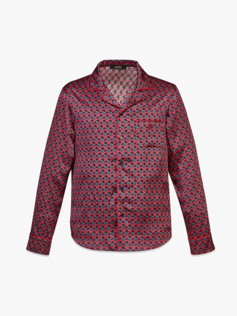 MCM Unisex Cubic Monogram Silk Satin Pajama Shirt