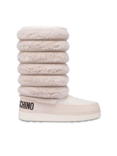 Moschino logo-print slip-on boots