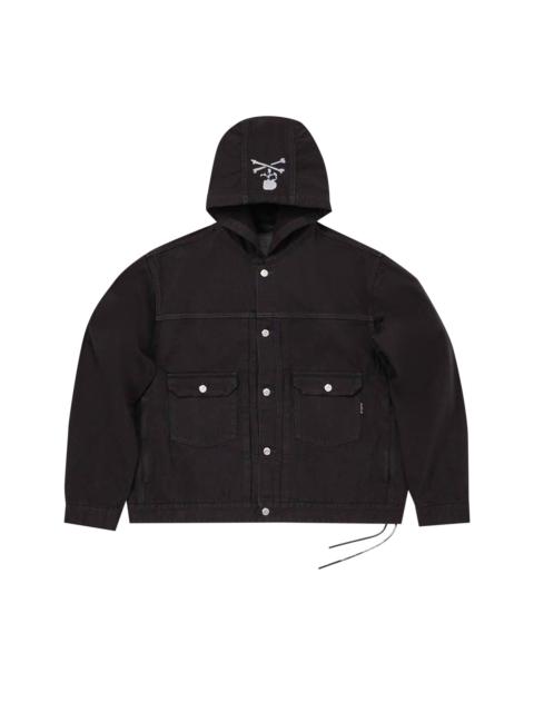 Mastermind World 1st Long-Sleeve Denim Shirt With Hood 'Black/Black'
