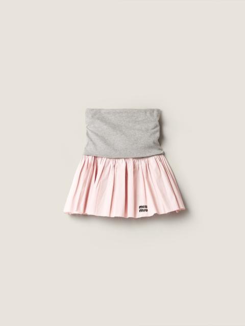 Miu Miu Jersey and poplin skirt
