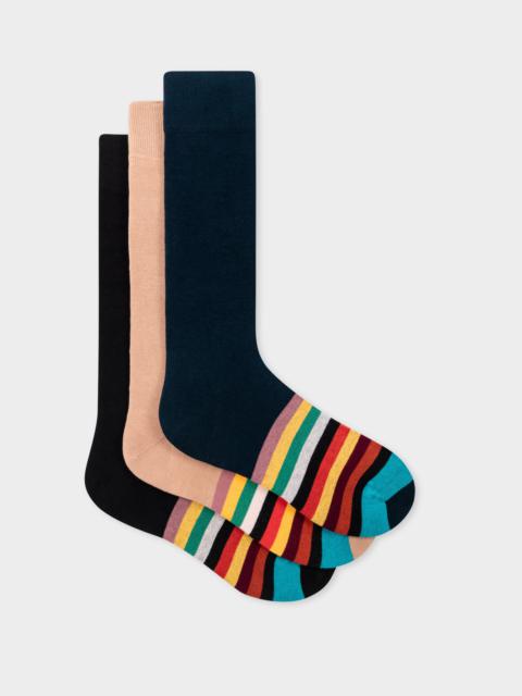 Stripe Tipping Socks Three Pack