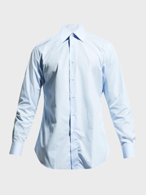 Wardrobe Essential Solid Dress Shirt, Blue