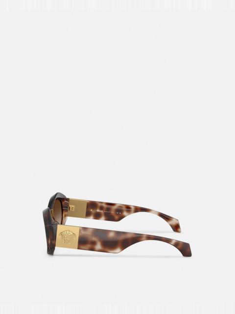 VERSACE Medusa Plaque Irregular Sunglasses