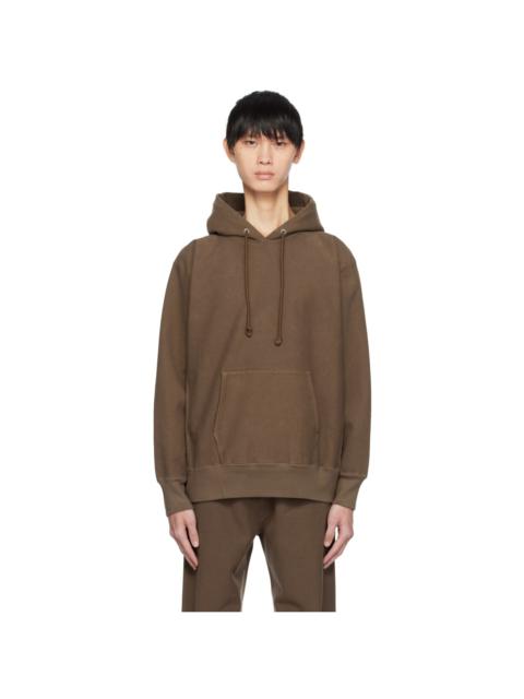 AURALEE Brown Super Milled Hoodie