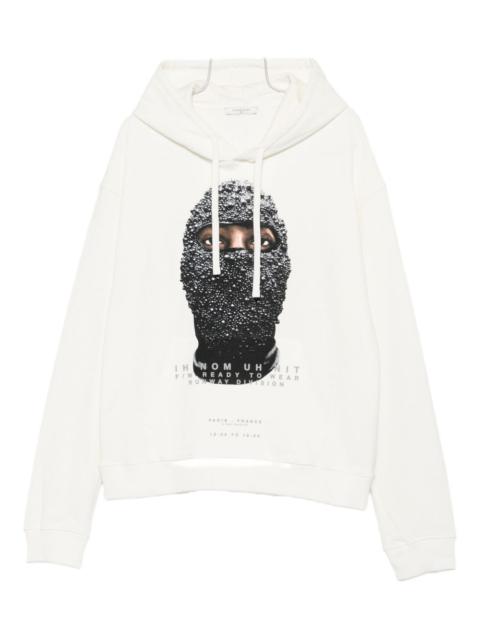 ih nom uh nit balaclava-print hoodie