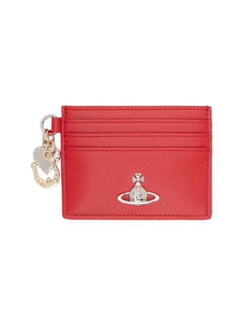Vivienne Westwood Red Charm Card Holder