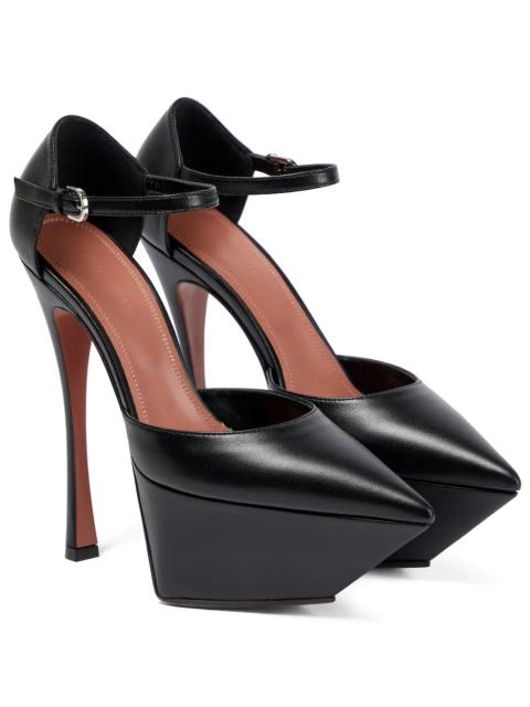 Angelica leather platform pumps