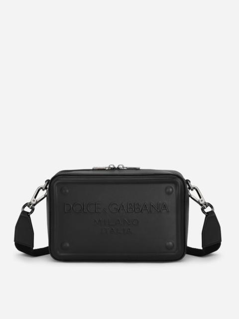 Dolce & Gabbana Calfskin crossbody bag with raised logo