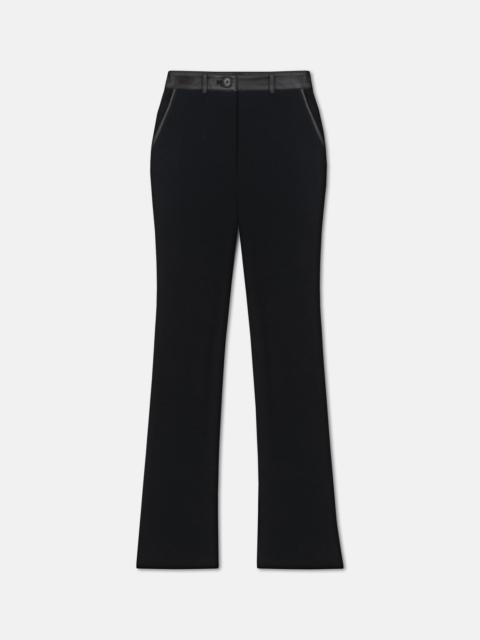 Nanushka Leather-Trimmed Ribbed-Jersey Pants