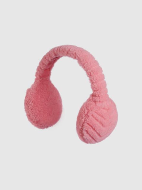 GUCCI Shearling ear muffs with Double G