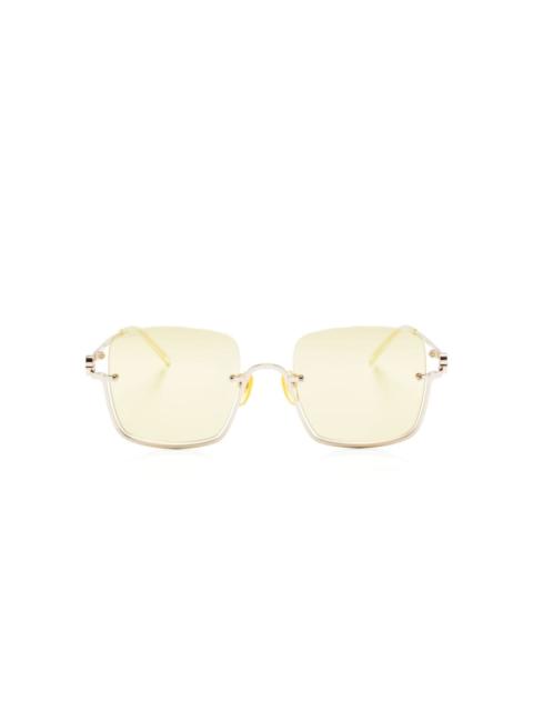 GUCCI square mirrored-lense sunglasses