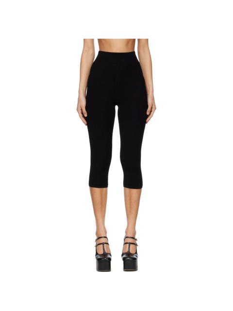 Chloé Black Capri Legging Stretch Knit Shorts