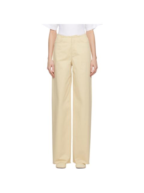 MM6 Maison Margiela Yellow Five-Pocket Trousers