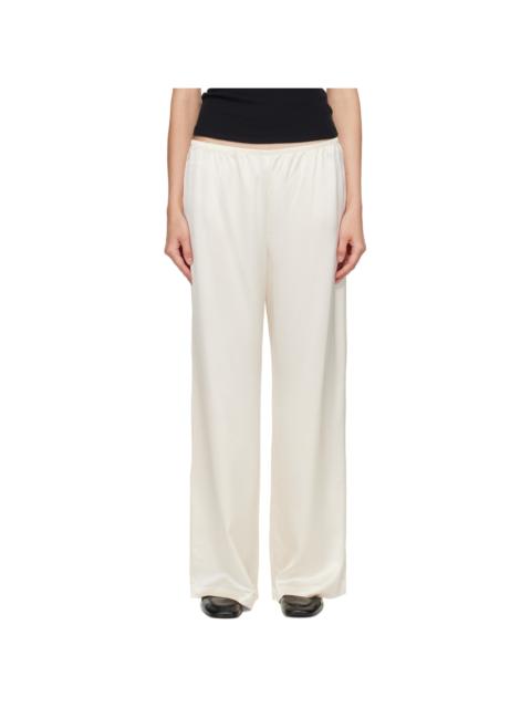 LESET Off-White Barb Wide Leg Trousers