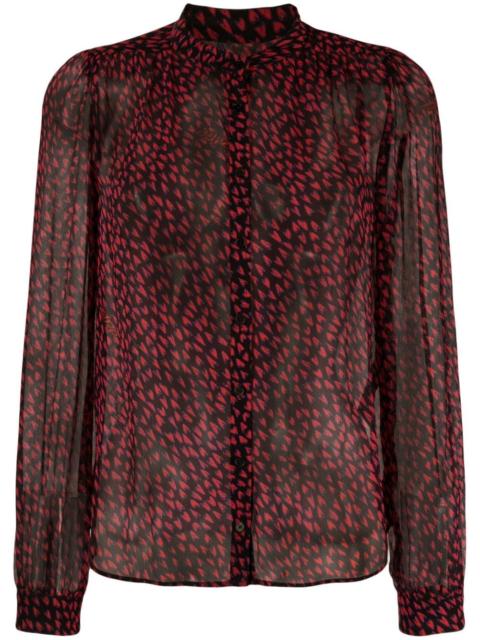 Zadig & Voltaire Tino Crush semi-sheer shirt