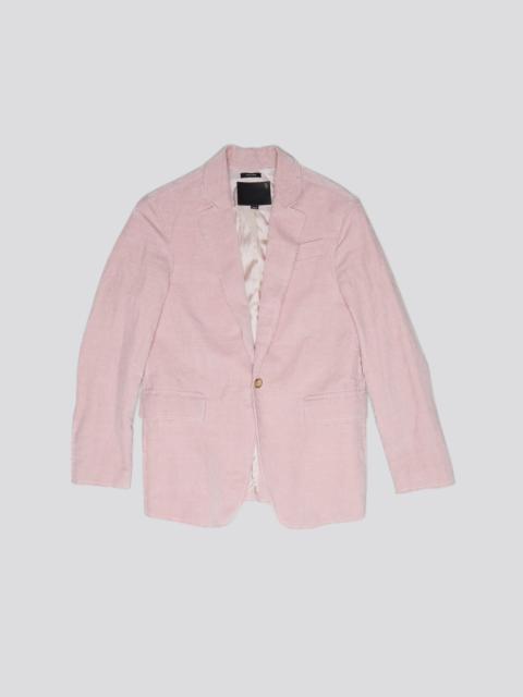 R13 RAW CUT SHRUNKEN BLAZER - PINK VELVET