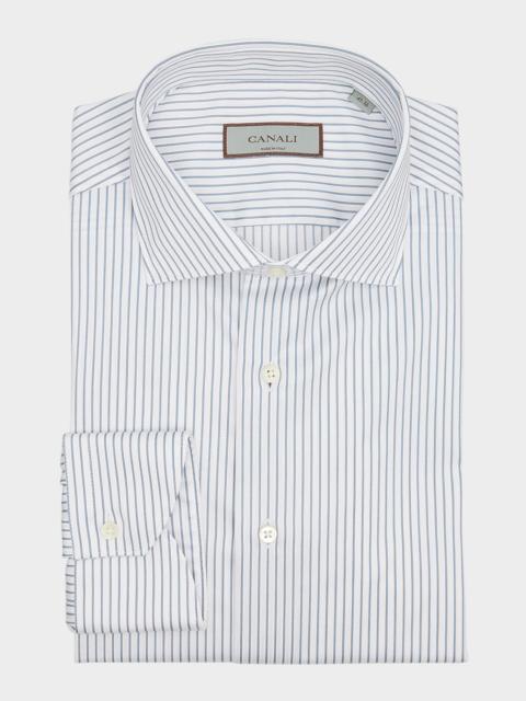 Canali Men's Cotton Narrow Stripe Dress Shirt