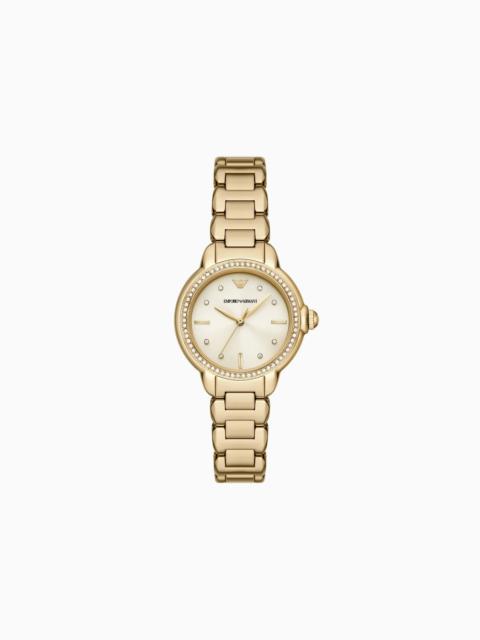 EMPORIO ARMANI Three-Hand Gold-Tone Stainless Steel Watch