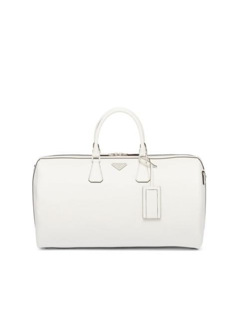 Prada triangle-logo leather bag