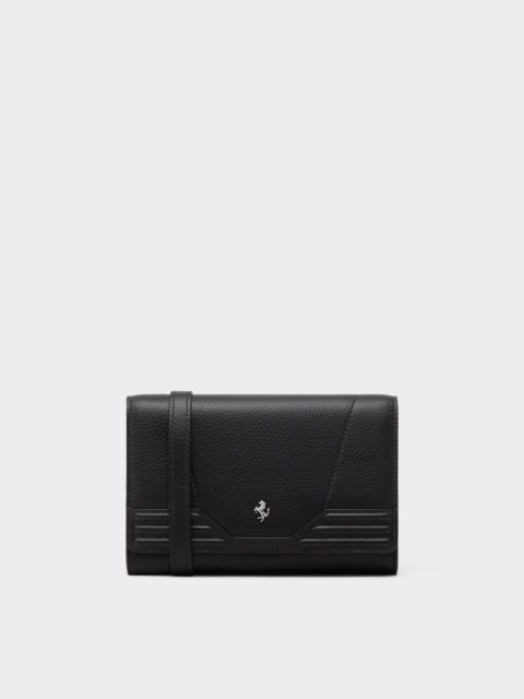 Ferrari Granata Leather Wallet with Chain