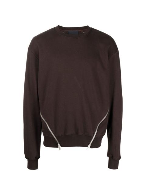 HELIOT EMIL™ zip-details cotton sweatshirt