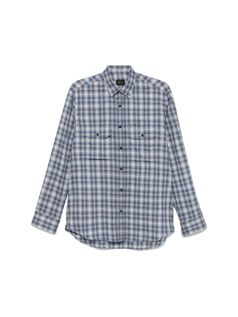 Brioni check-pattern shirt
