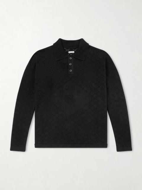 BODE Anisette Pointelle-Knit Cotton Polo Shirt