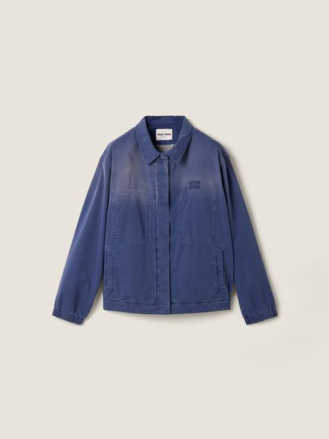Miu Miu Garment-dyed twill blouson jacket