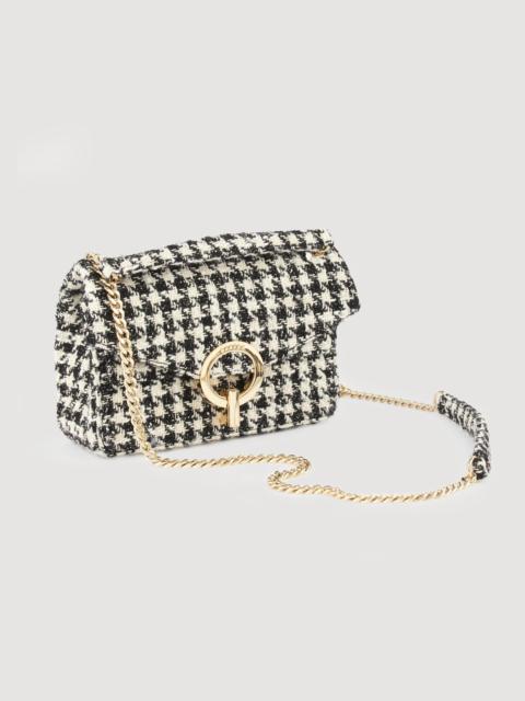 Sandro Yza tweed houndstooth bag