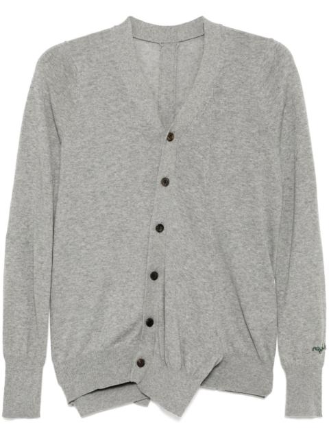 Yohji Yamamoto embroidered slogan cardigan