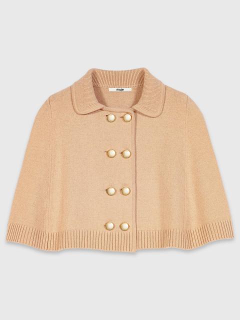 maje Wool blend mini cape