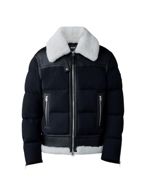 MACKAGE Men's Robert Shearling Down Jacket - Black Natural